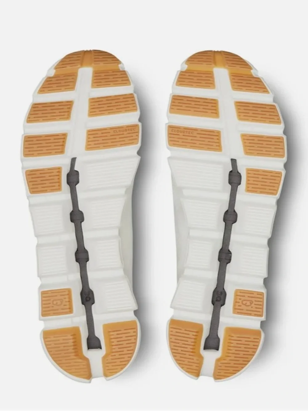 On Women's Cloud Running Shoes in White with Gum Accent